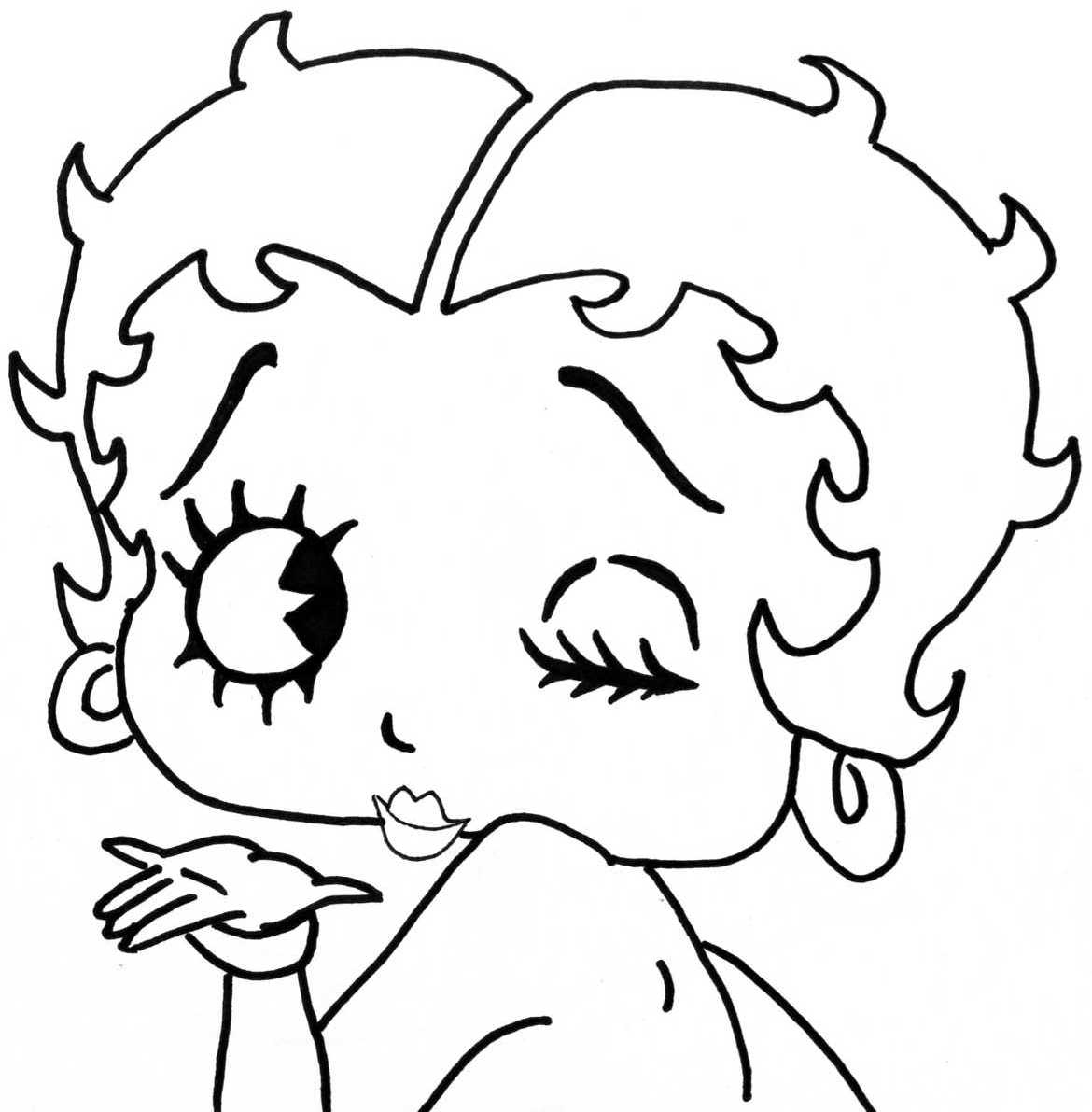 Free Printable Betty Boop Coloring Pages For Kids - Free Printable Betty Boop