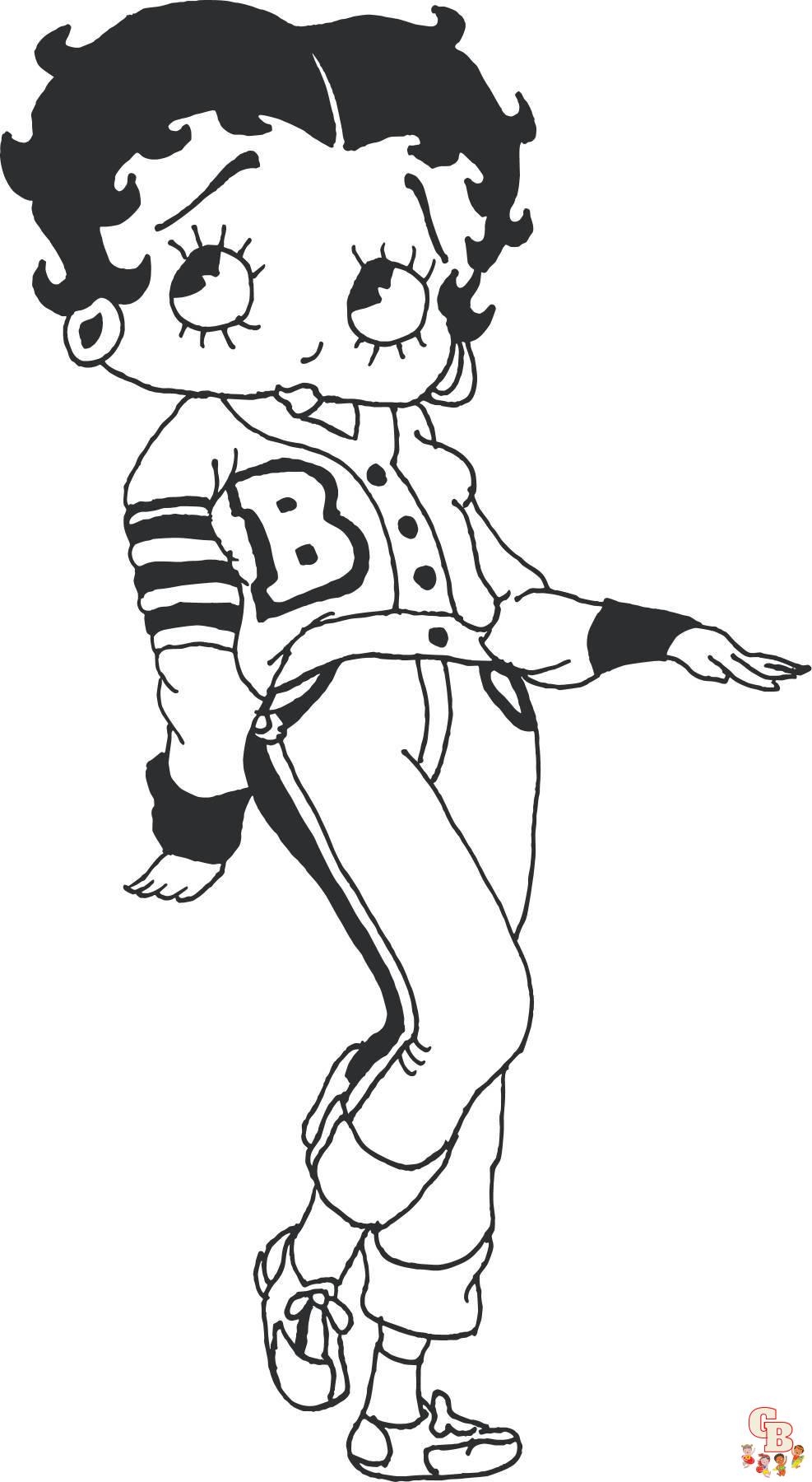 Free Printable Betty Boop Coloring Pages - Free Printable Betty Boop