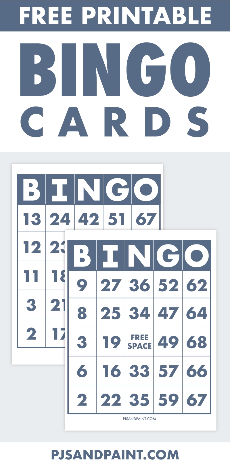 Free Printable Bingo Cards Pjs And Paint - Free Printable Bingo Cards For Large Groups