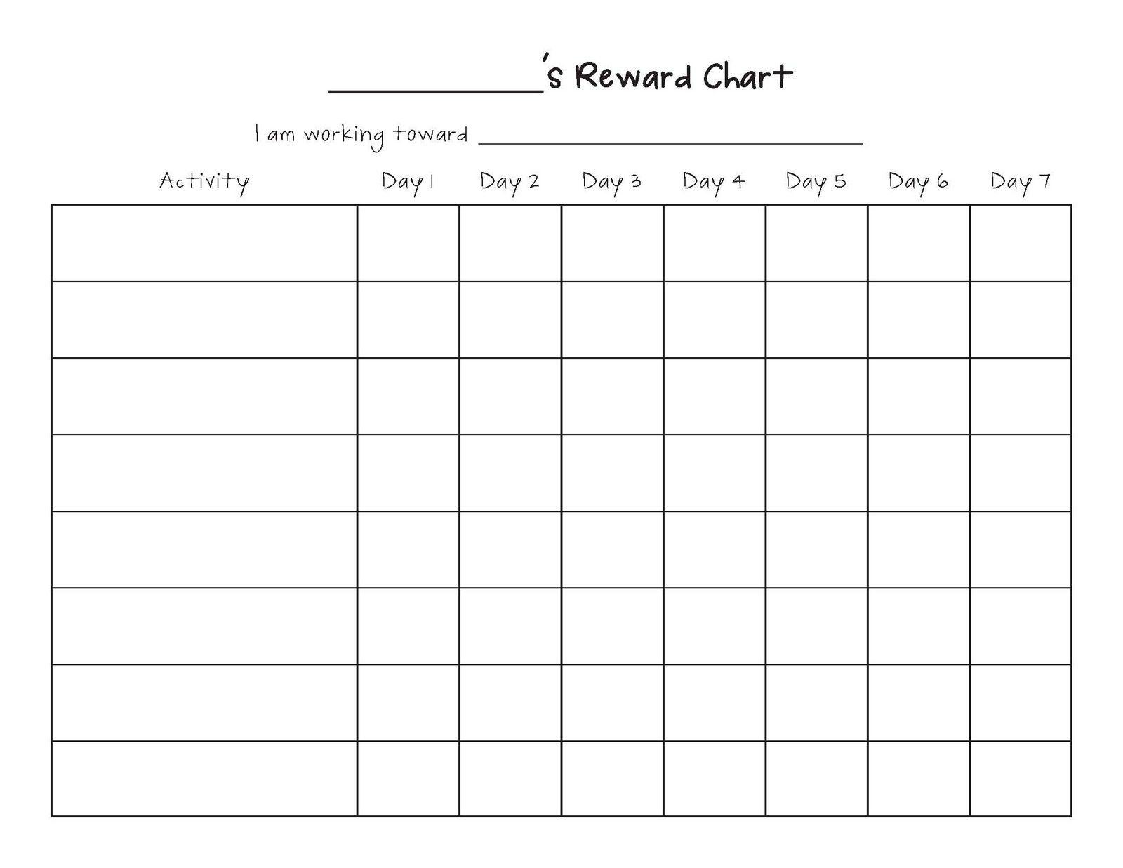 Free Printable Blank Charts Printable Blank Charts Image Search Results Reward Chart Template Printable Reward Charts Free Printable Behavior Chart - Free Printable Charts
