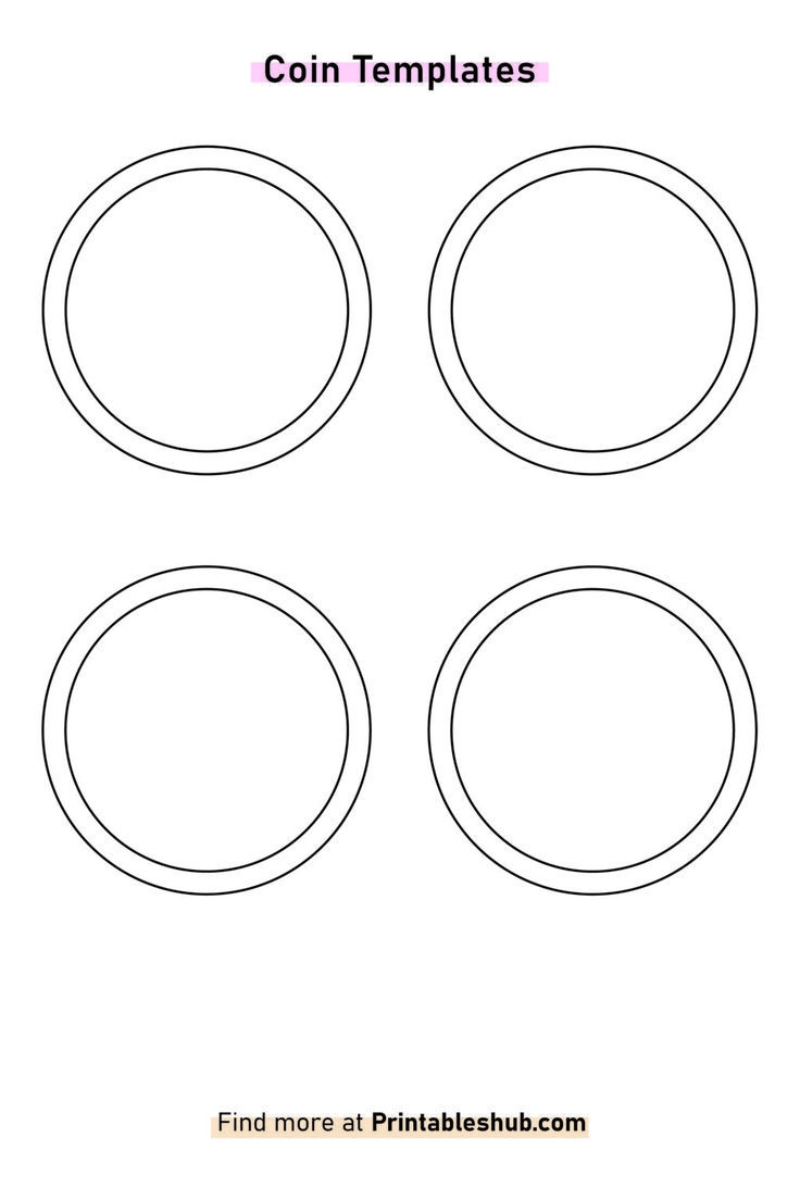 Free Printable Blank Coin Template PDF Templates Printable Free Free Printables Template Printable - Free Printable Button Templates