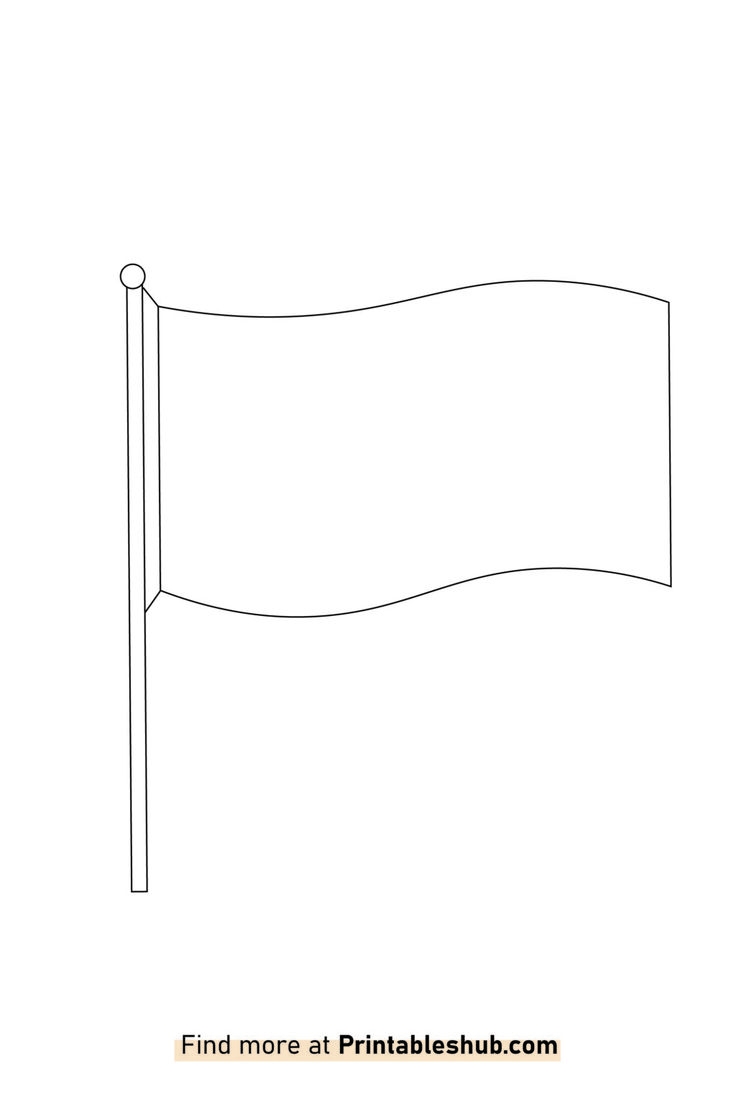 Free Printable Blank Flag Templates PDF Included Flag Template Templates Free Printables - Free Printable Blank Flag Template