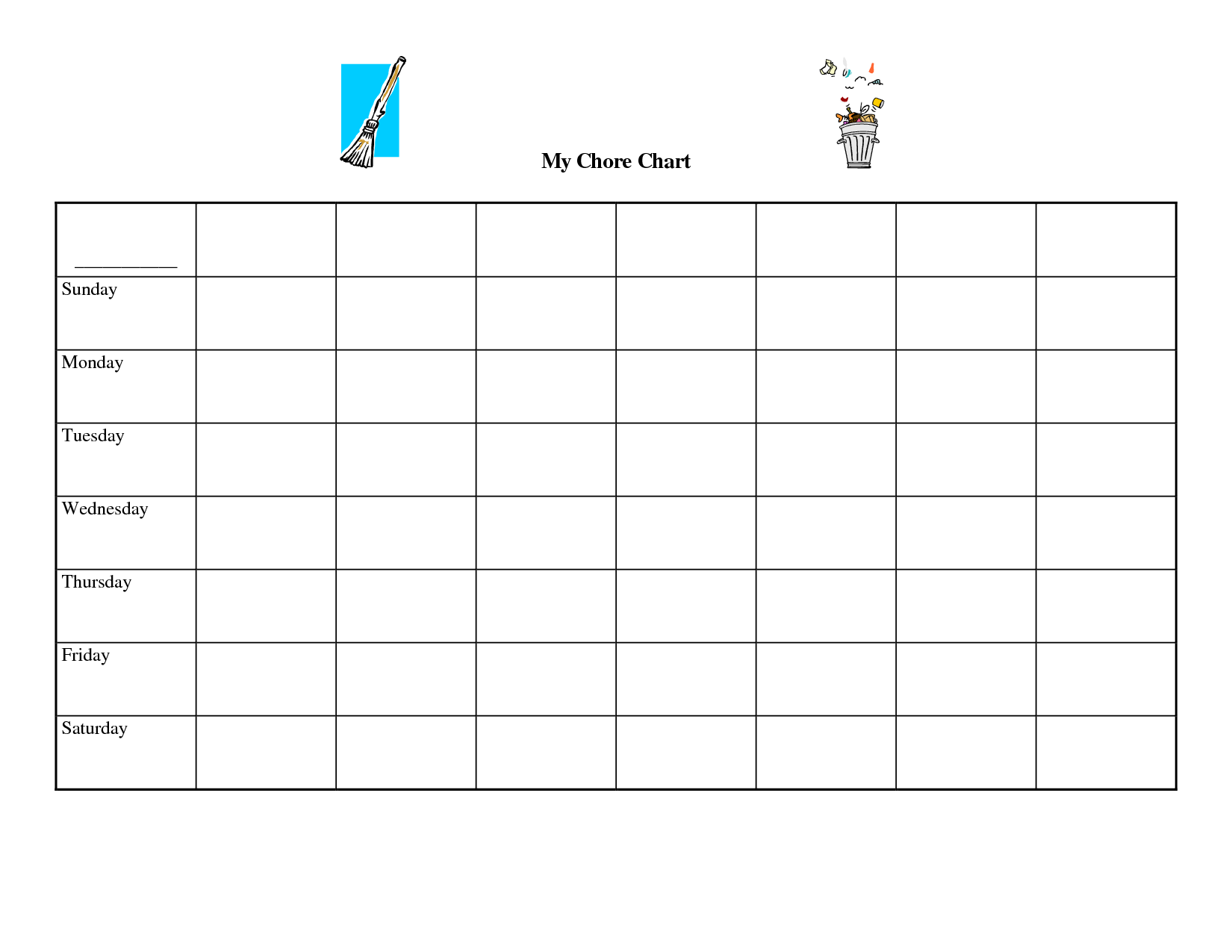 Free Printable Blank Spreadsheets Chore Charts Free Chore Charts Printable Chore Charts Fre Printable Chart Free Printable Chore Charts Printable Chore Chart - Free Printable Charts