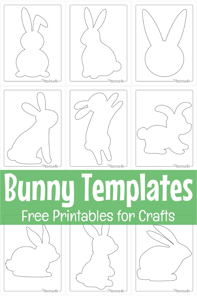 Free Printable Bunny Templates For Spring Easter Crafts - Free Printable Bunny Templates