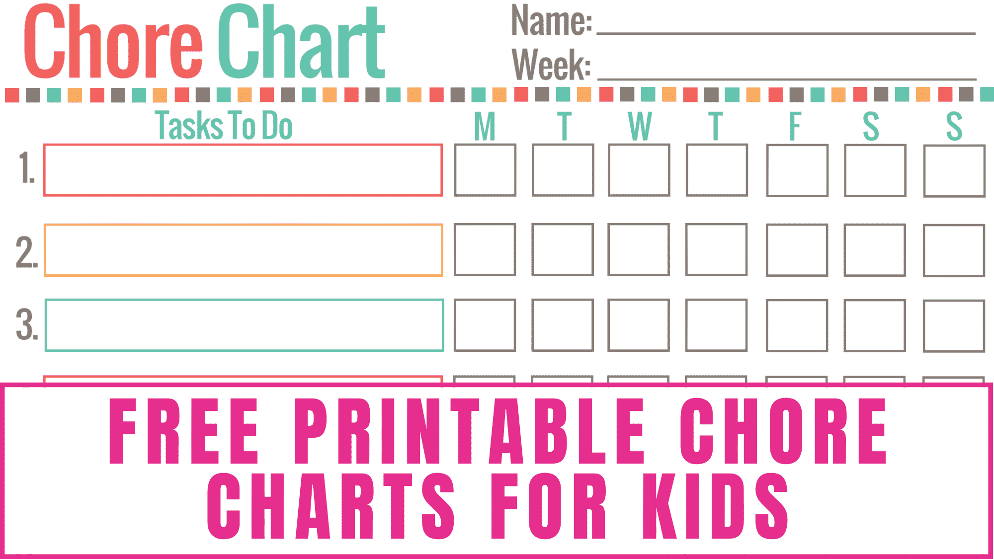 Free Printable Chore Chart For Kids Freebie Finding Mom - Free Printable Chore Charts For Kids With Pictures