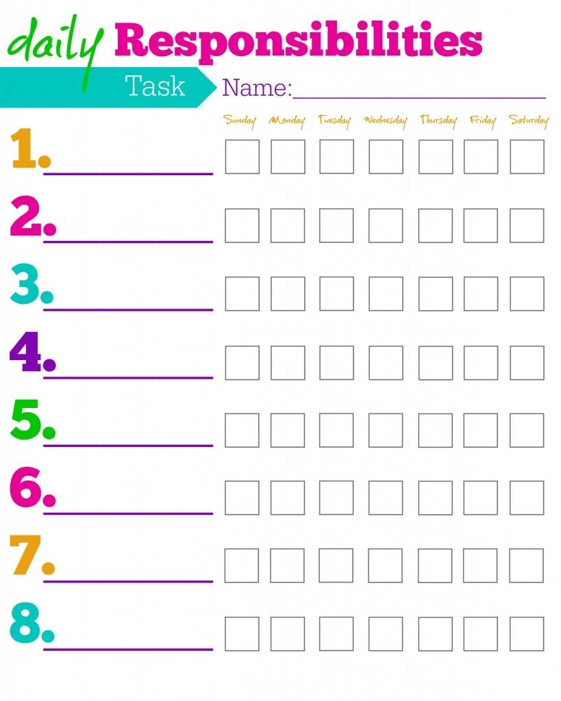 FREE Printable Chore Charts For Kids Ideas By Age Chore Chart Kids Free Printable Chore Charts Charts For Kids - Free Printable Chore Charts For 7 Year Olds