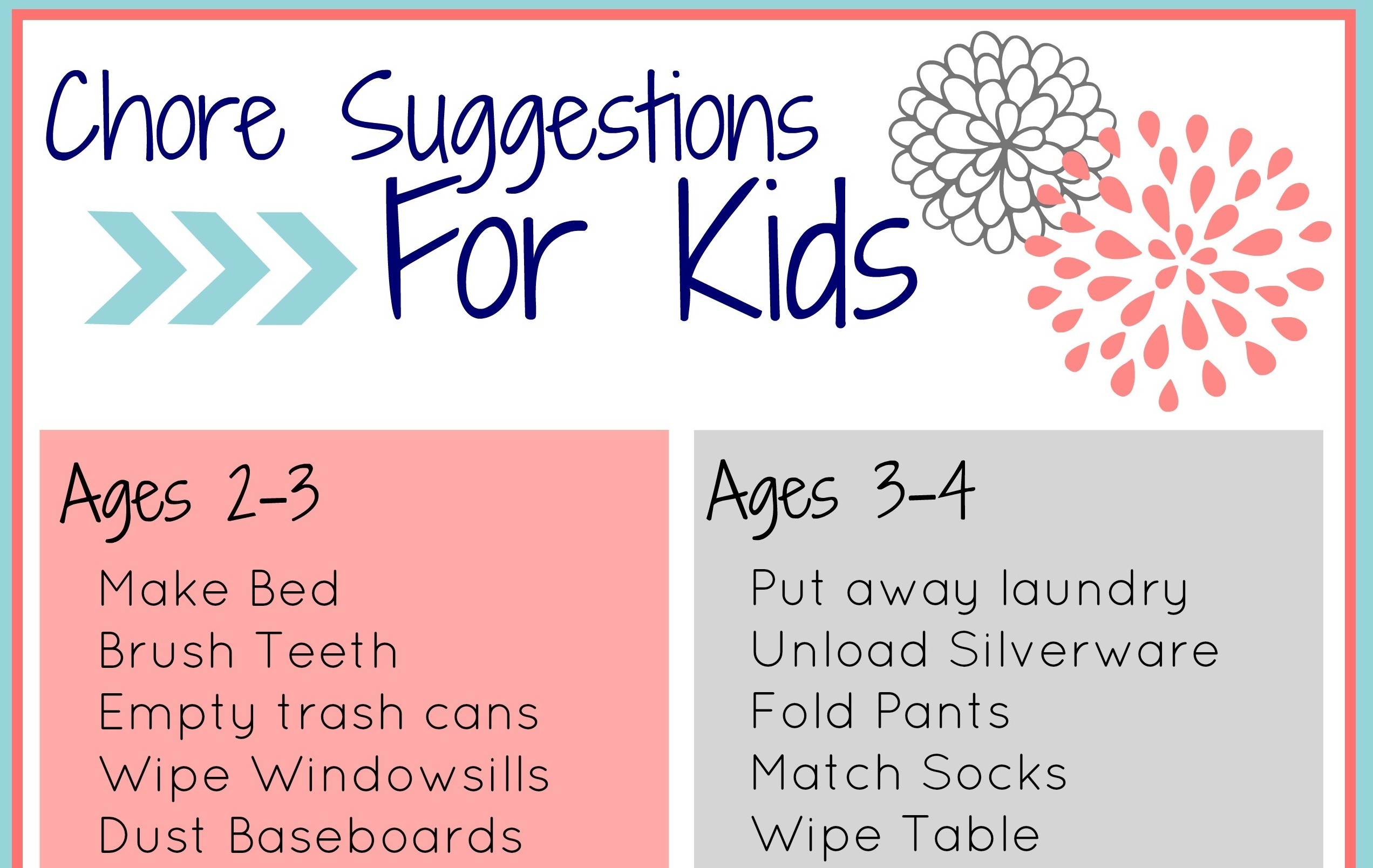 FREE Printable Chore Charts For Kids The Little Years - Free Printable Chore Charts For Kids With Pictures