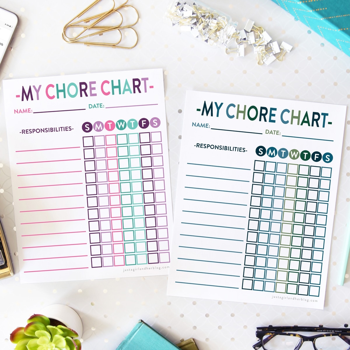 Free Printable Chore Charts To Help Kids Get Organized - Free Printable Chore Chart Ideas