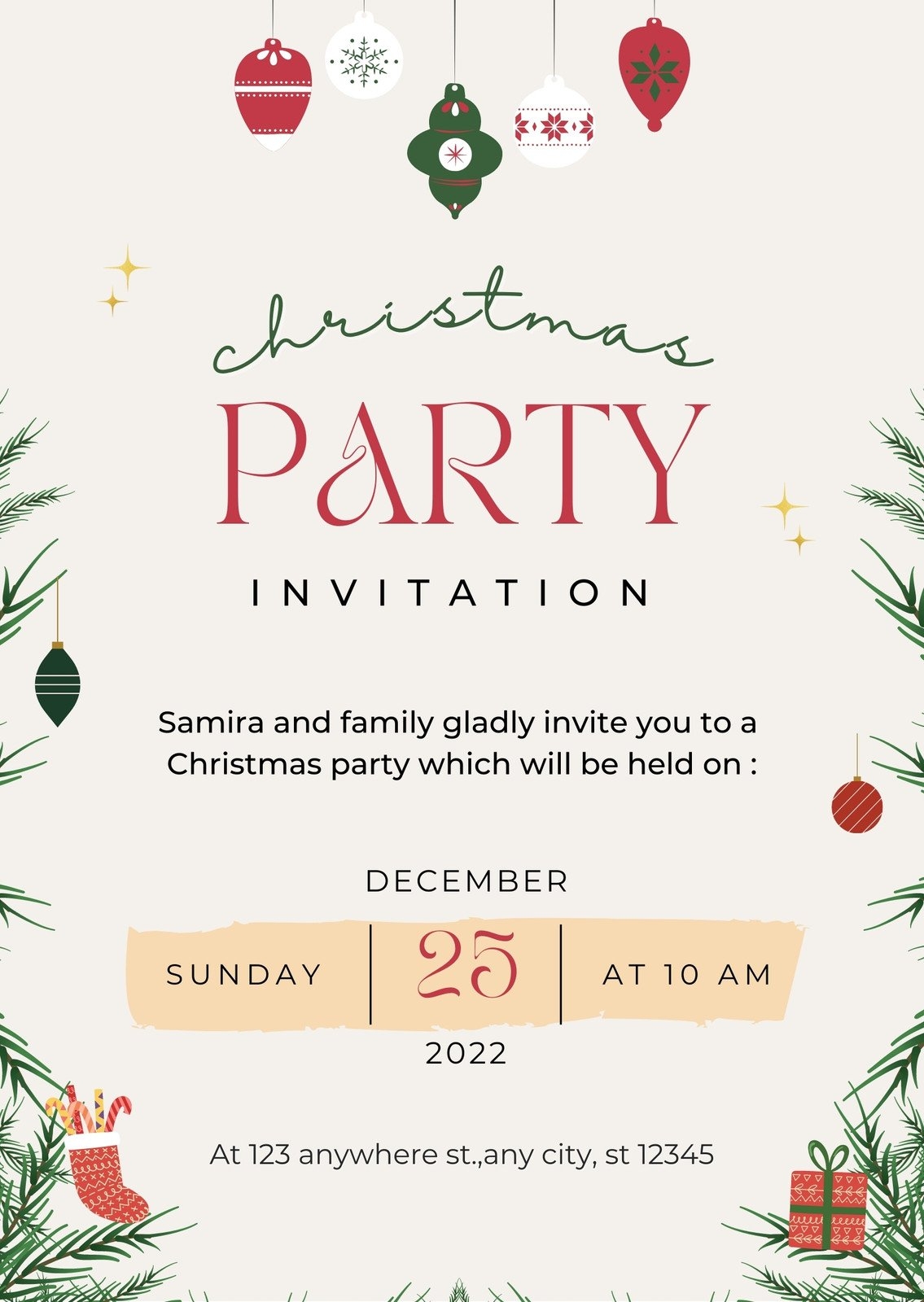 Free Printable Christmas Invitations - Free Printable Christmas Invitations