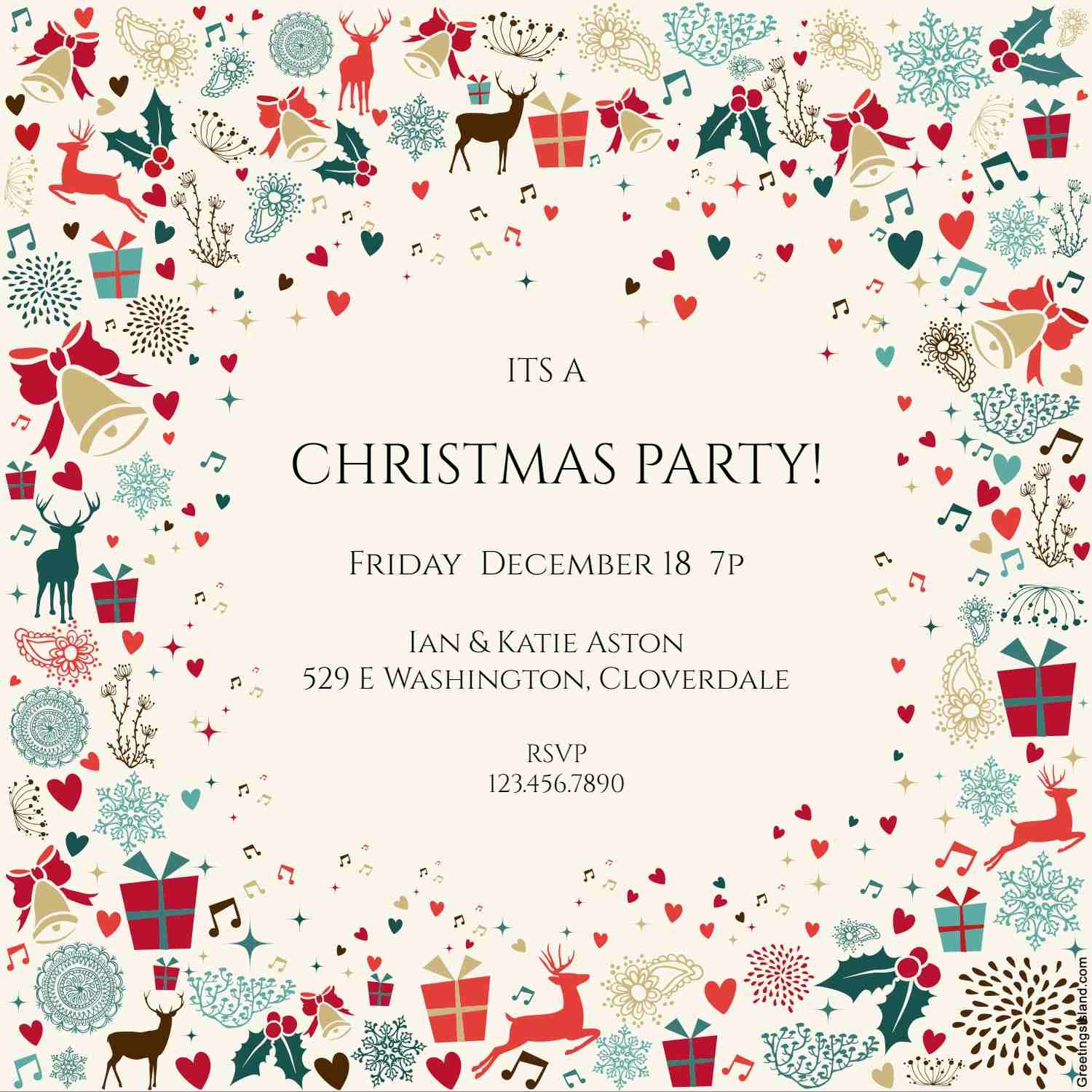 Free Printable Christmas Invitations - Free Printable Christmas Invitations