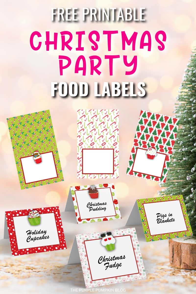 Free Printable Christmas Party Food Labels For The Buffet Table - Free Printable Buffet Food Labels