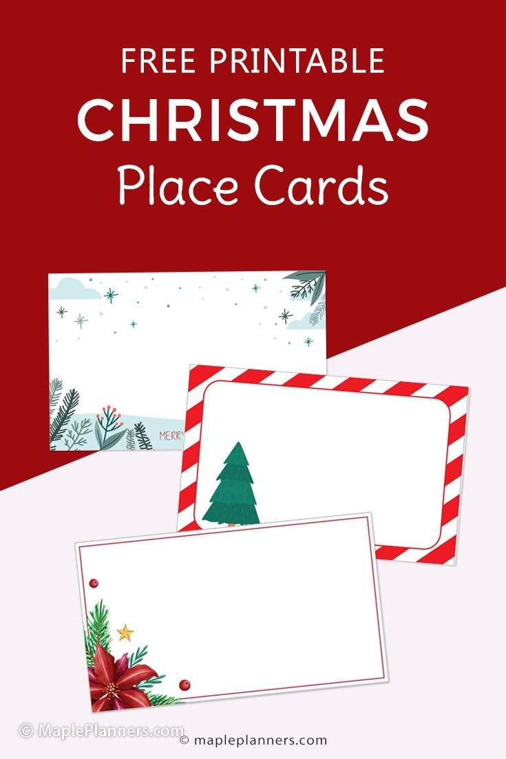 Free Printable Christmas Place Cards - Christmas Table Name Cards Free Printable