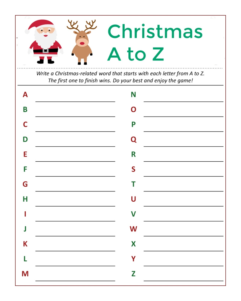 Free Printable Christmas Word Games For Adults - Free Printable Christmas Word Games For Adults