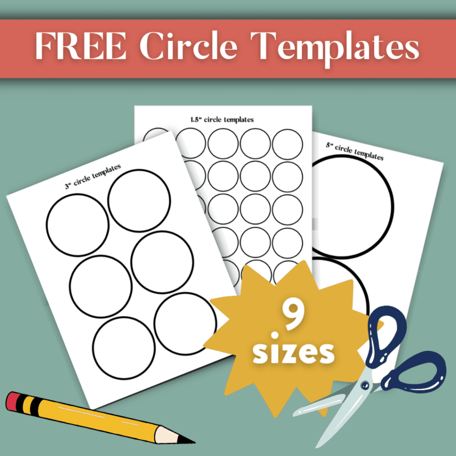 Free Printable Circle Templates Stencil PDF Pack - Free Printable 6 Inch Circle Template