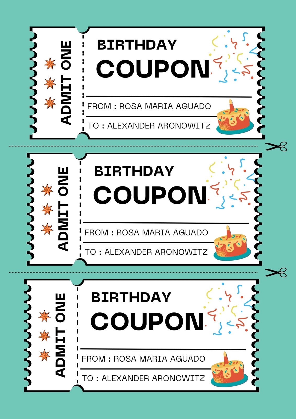 Free Printable Customizable Coupon Templates Canva - Free Printable Blank Birthday Coupons