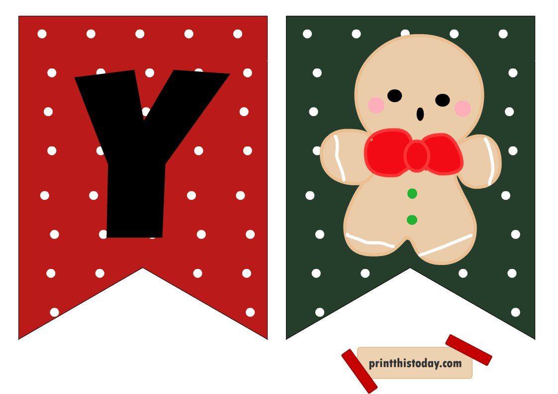 Free Printable Cute Merry Christmas Banner - Free Printable Christmas Banner