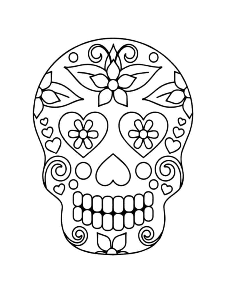Free Printable Day of The Dead Coloring Pages - Free Printable Day of The Dead Coloring Pages