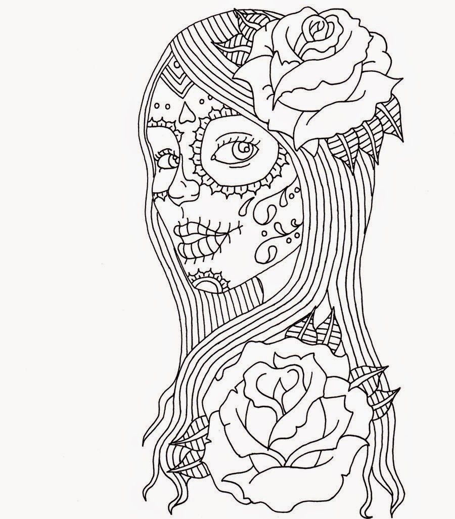 Free Printable Day of The Dead Coloring Pages - Free Printable Day of The Dead Coloring Pages