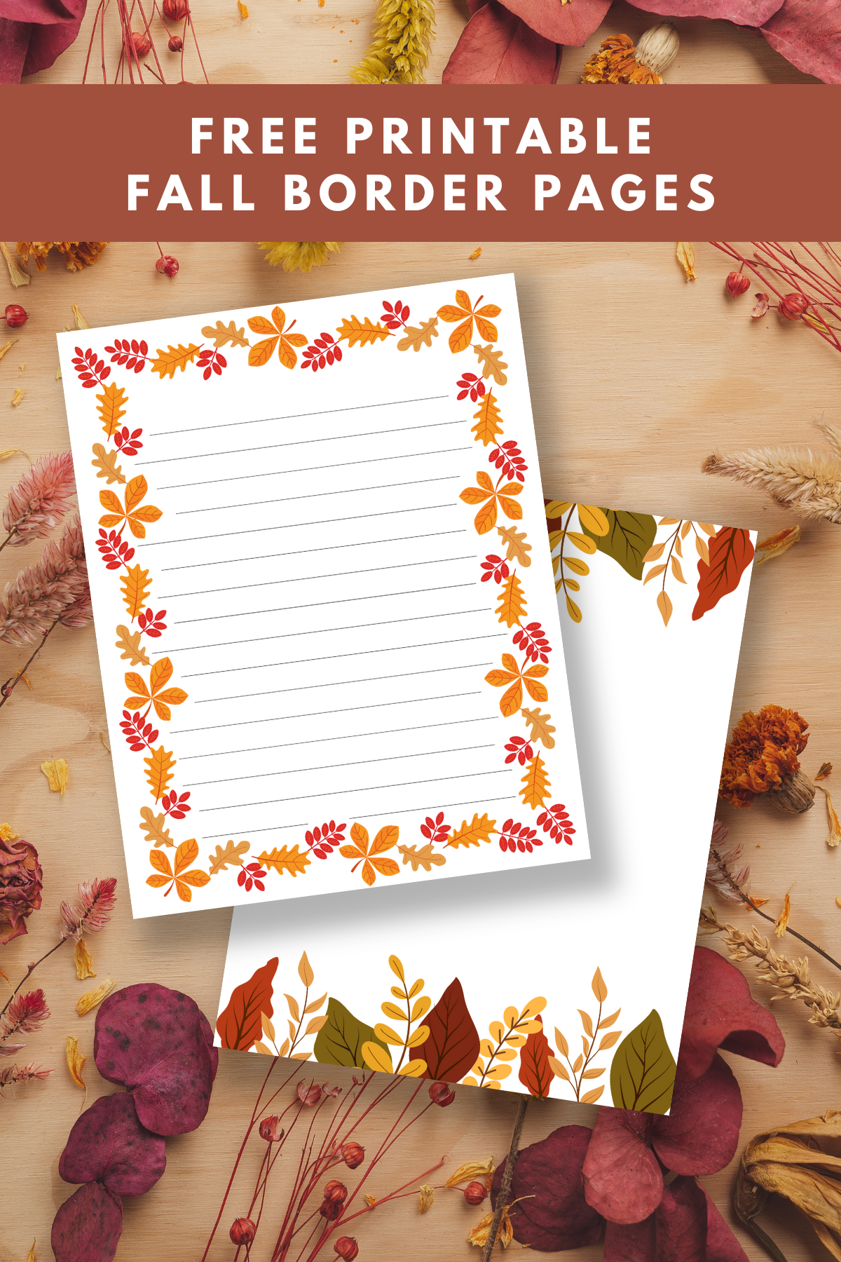 Free Printable Fall Page Borders Gathering Beauty - Free Printable Autumn Paper