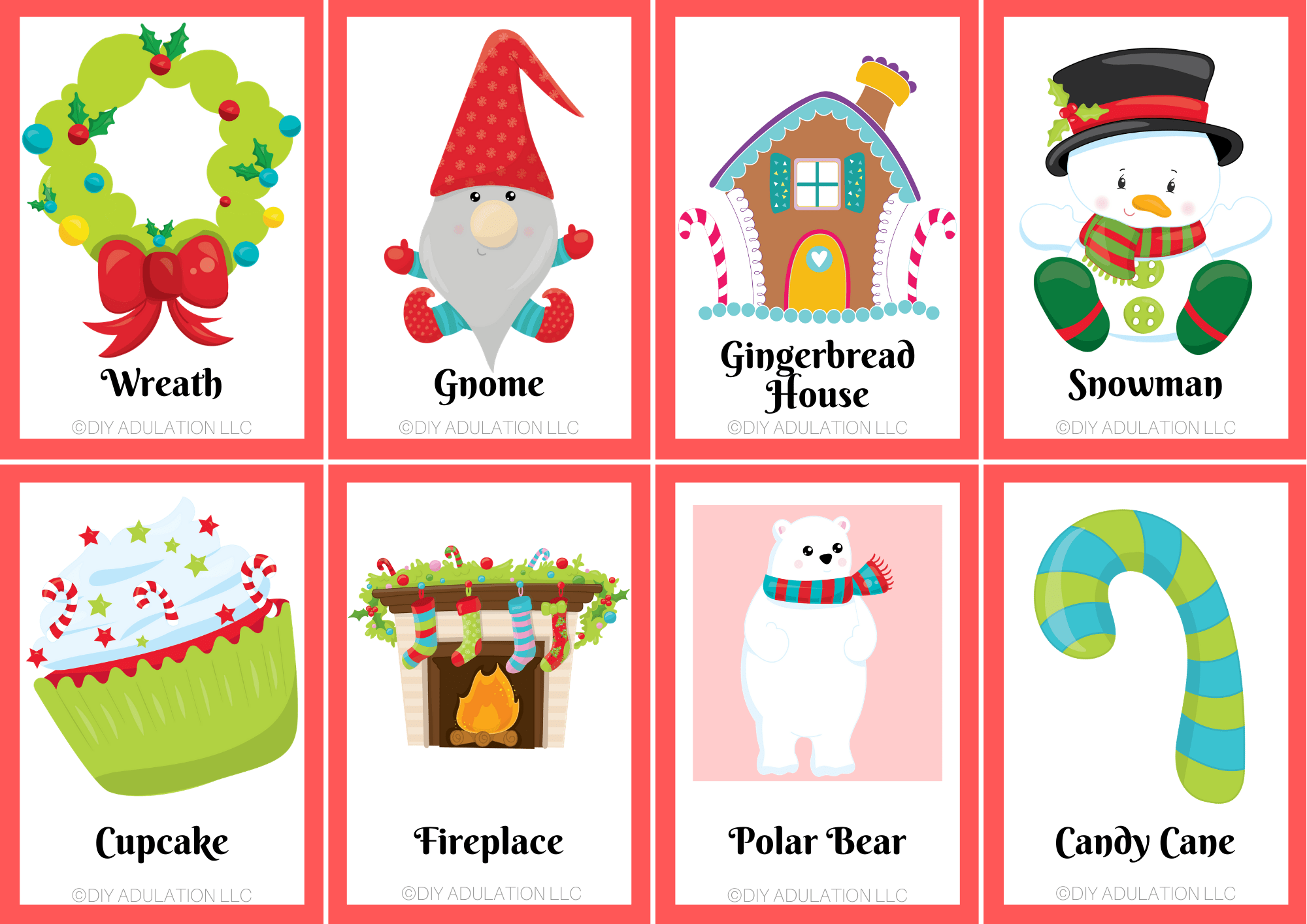 Free Printable Family Christmas Charades DIY Adulation - Free Printable Christmas Charades Cards