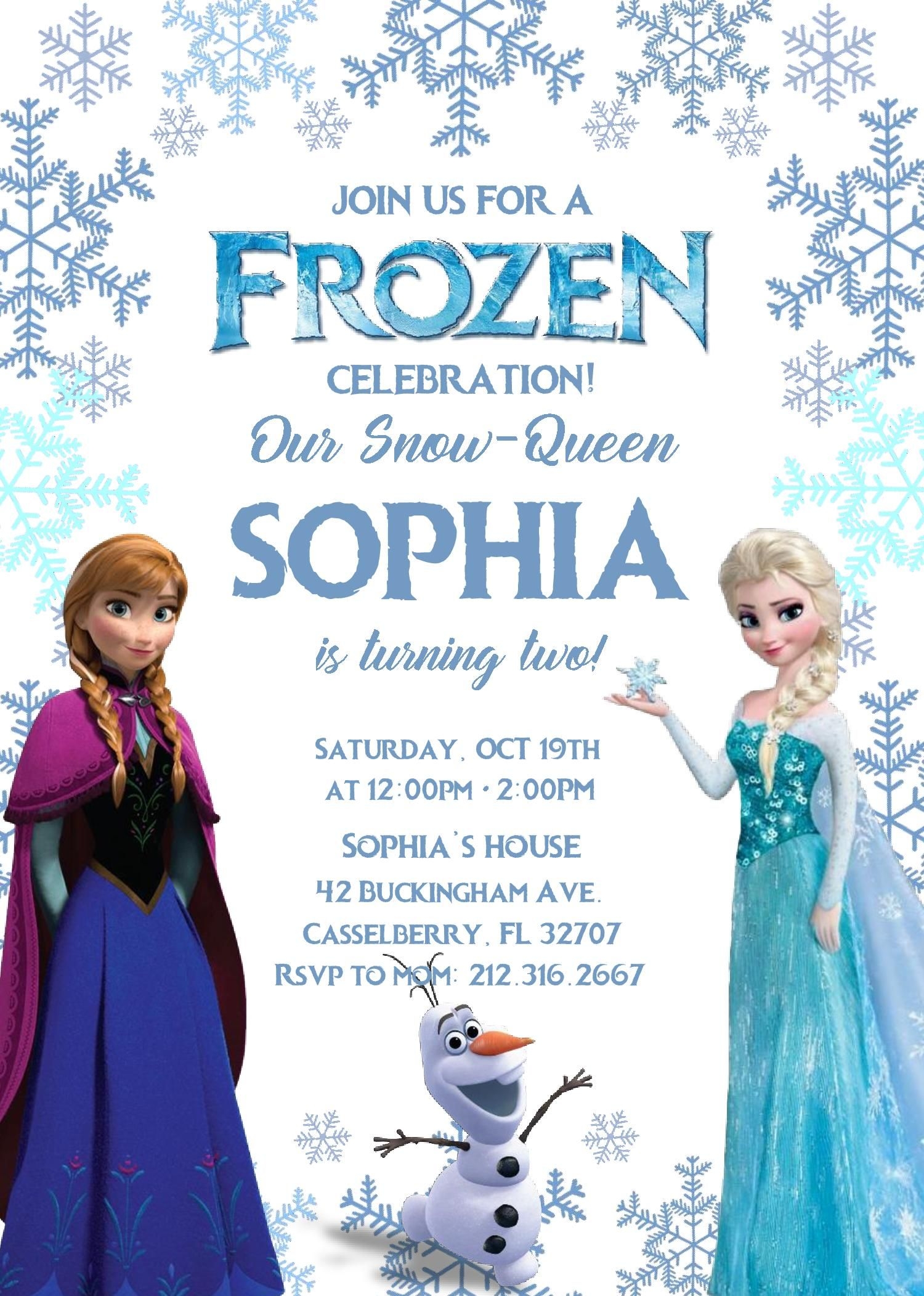 Free Printable Frozen Birthday Invitations - Free Printable Frozen Birthday Invitations