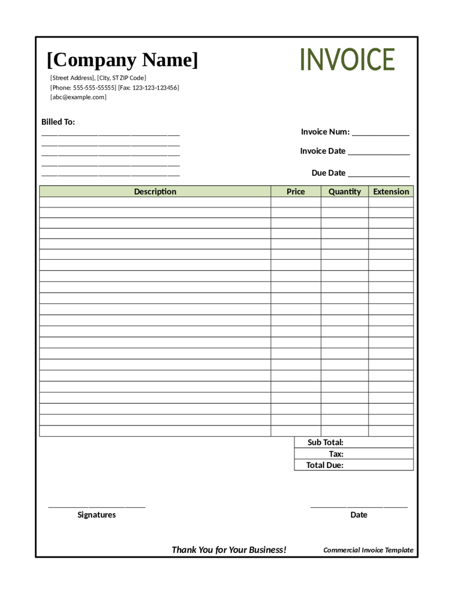 Free Printable Invoices Template Blank Printable Templates Free - Free Printable Blank Invoice Sheet