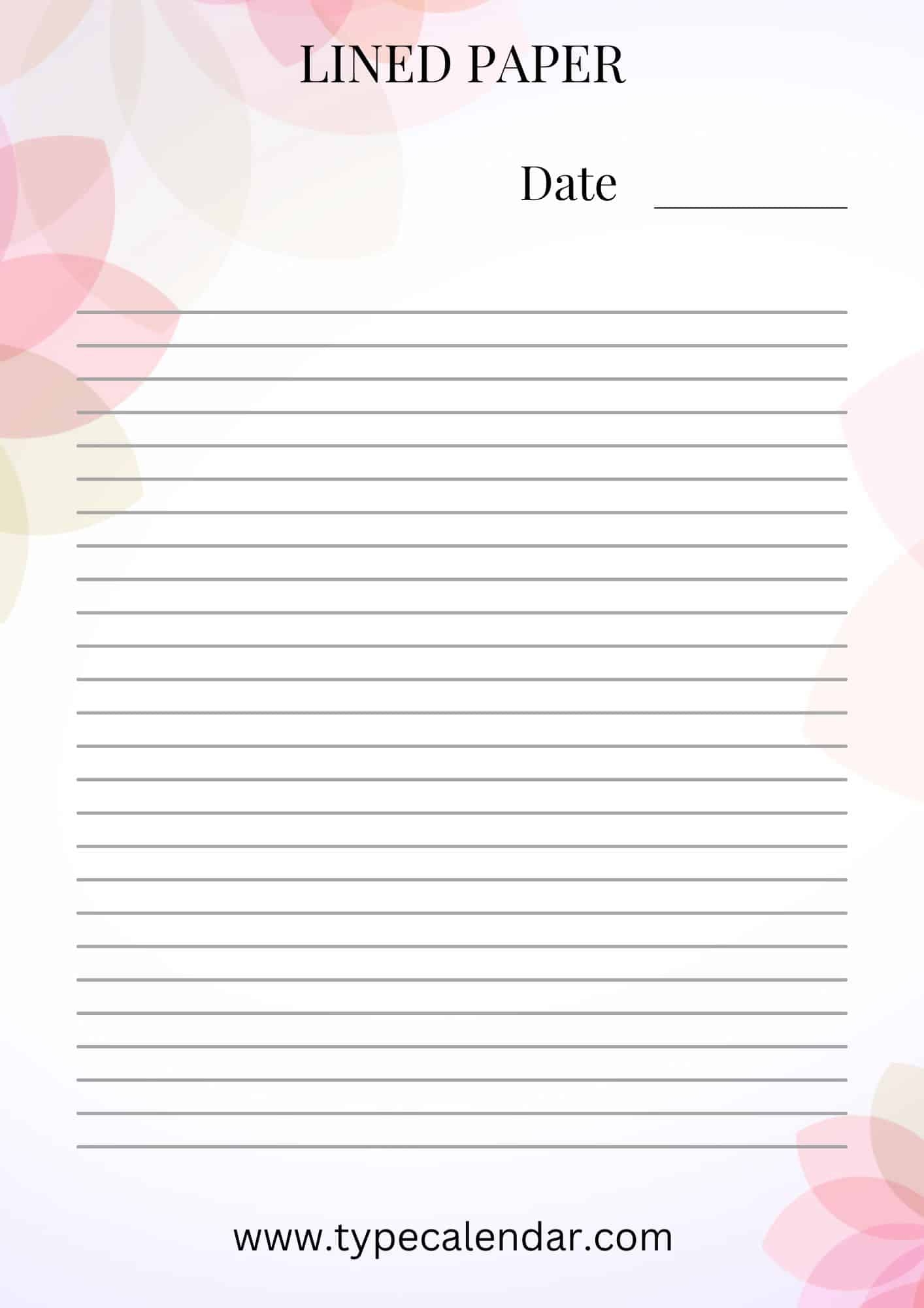 Free Printable Lined Paper Templates Word PDF Editable - Free Printable Binder Paper