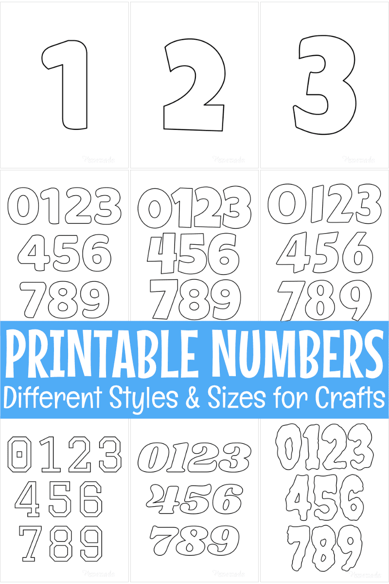 Free Printable Numbers For Crafts - Free Printable 3 Inch Number Stencils