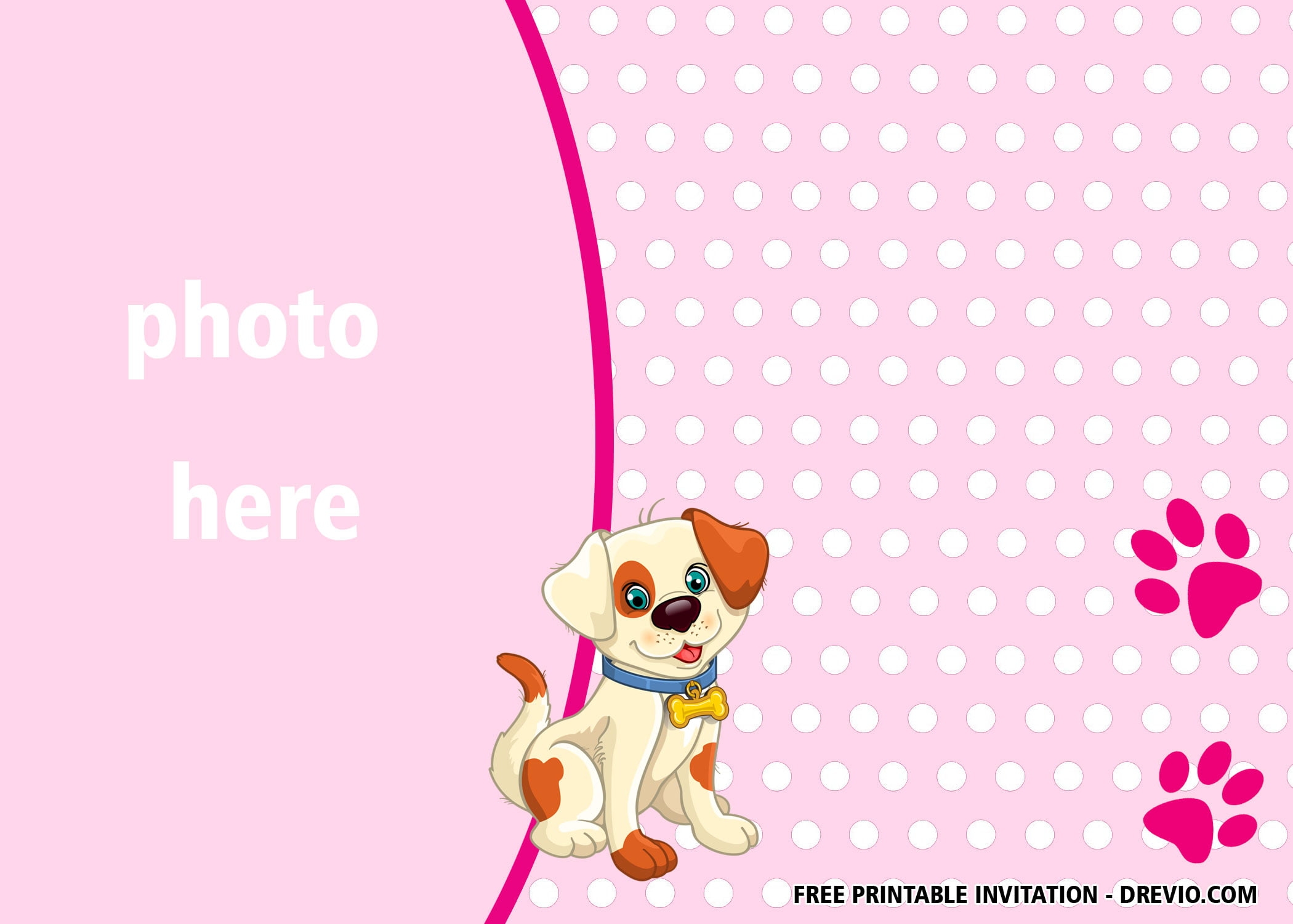 FREE Printable Pink Puppy Dog Invitation Templates Download Hundreds FREE PRINTABLE Birthday Invitation Templates - Dog Birthday Invitations Free Printable