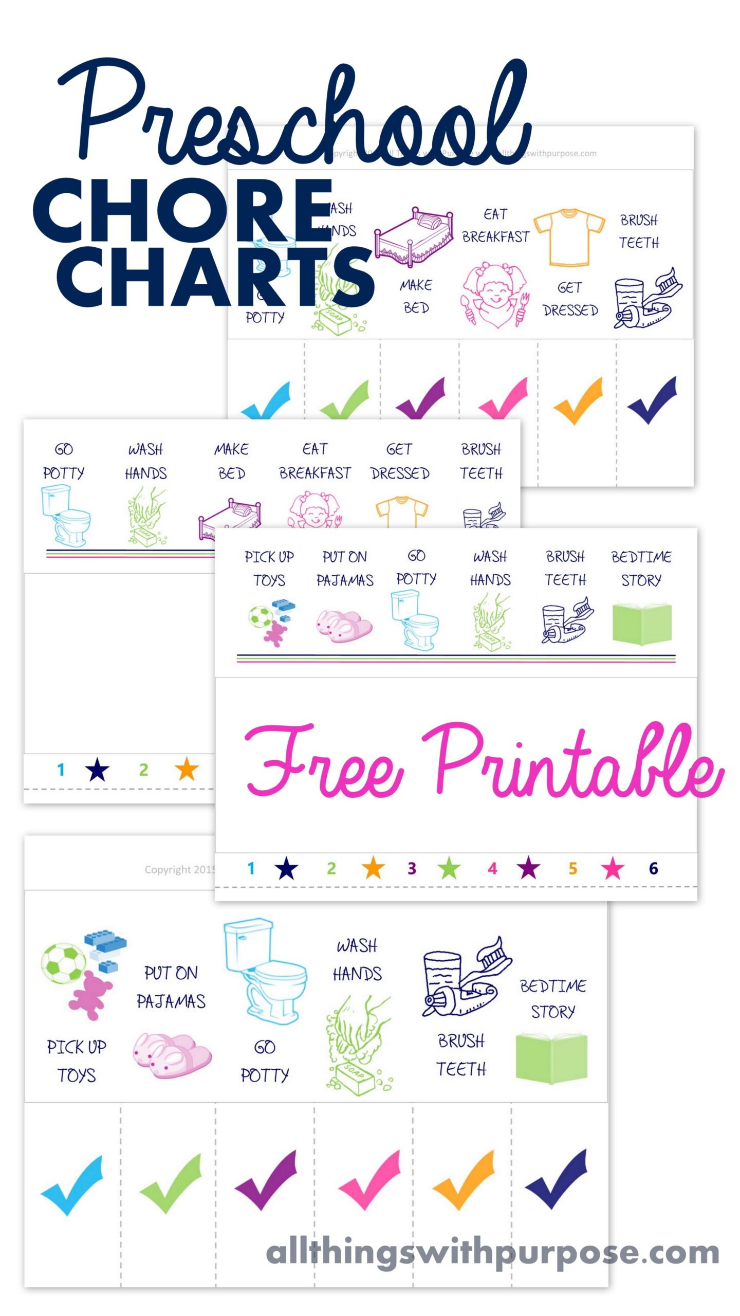 Free Printable Preschool Chore Charts - Free Printable Chore Charts For Kids With Pictures