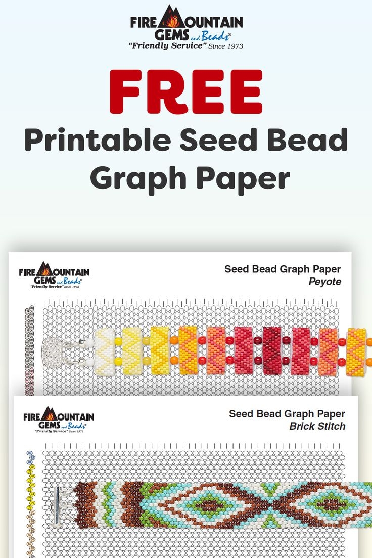 FREE Printable Seed Bead Graph Paper Seed Bead Jewelry Patterns Beading Patterns Free Seed Bead Patterns Free - Free Printable Bead Loom Patterns