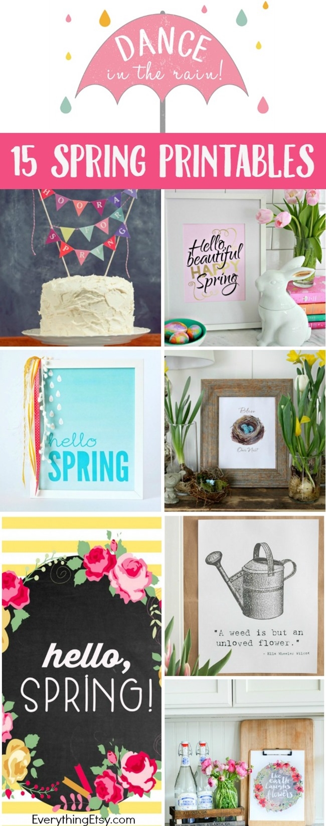 Free Printable Spring Decorations - Free Printable Spring Decorations