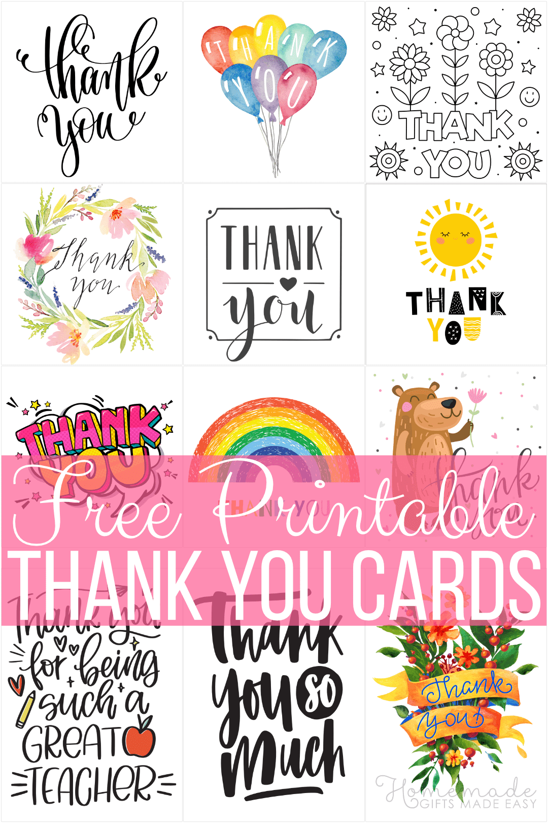 Free Printable Thank You Cards - Free Personalized Thank You Cards Printable