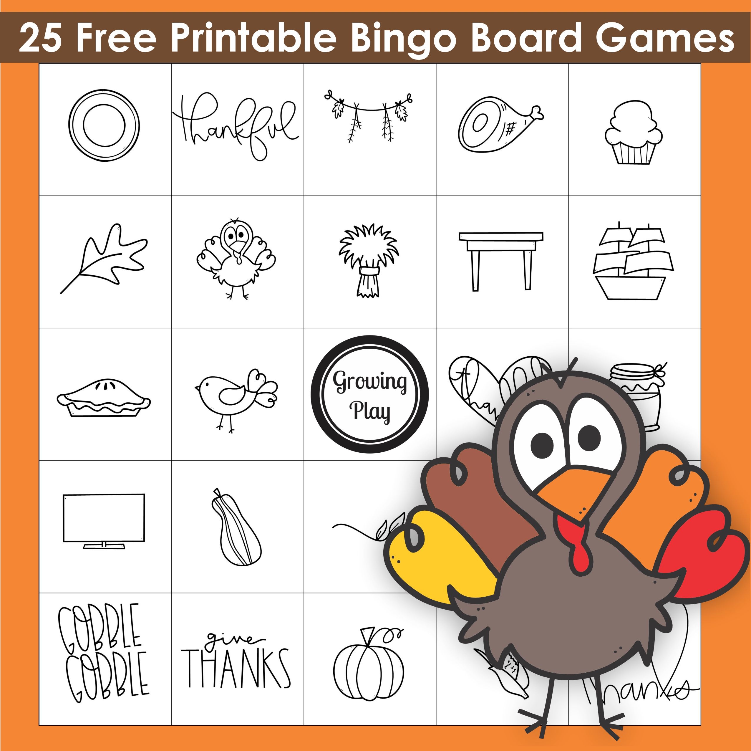 Free Printable Thanksgiving Bingo Cards For Large Groups Growing Play - Free Printable Bingo Cards For Large Groups