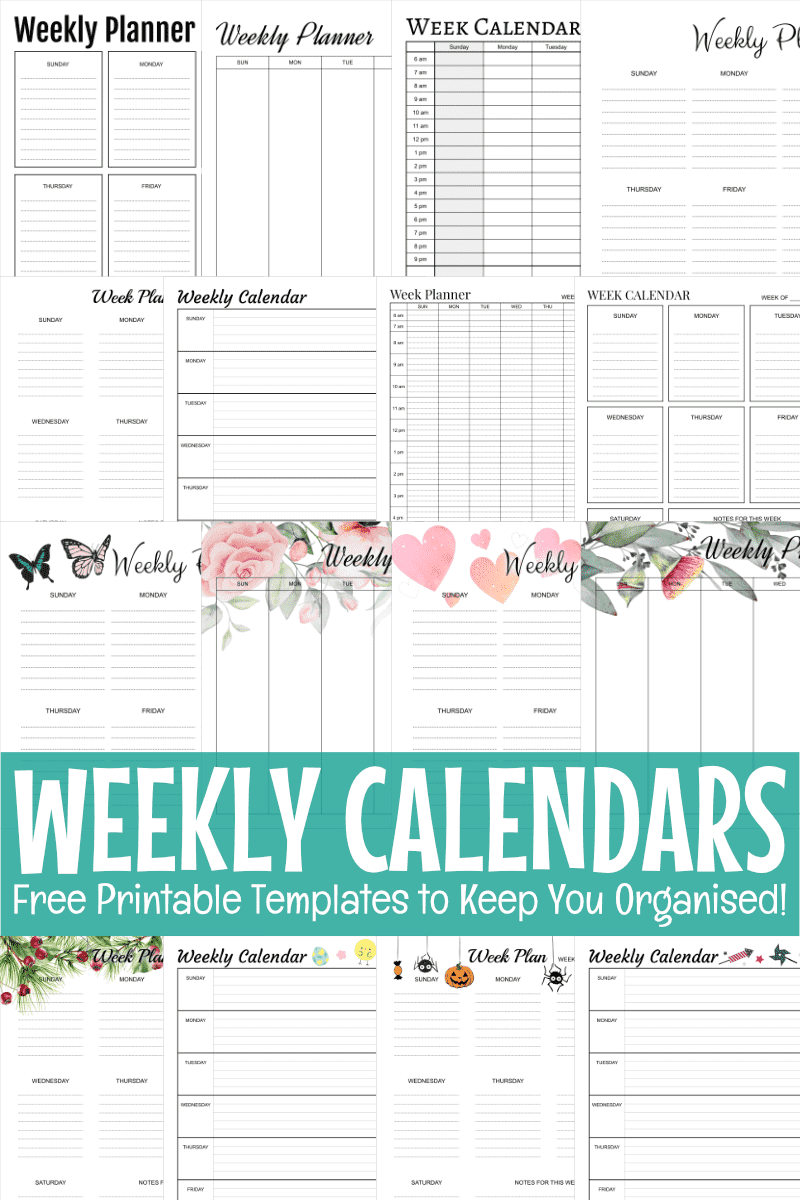 Free Printable Weekly Calendar Template - Free Printable Blank Weekly Schedule