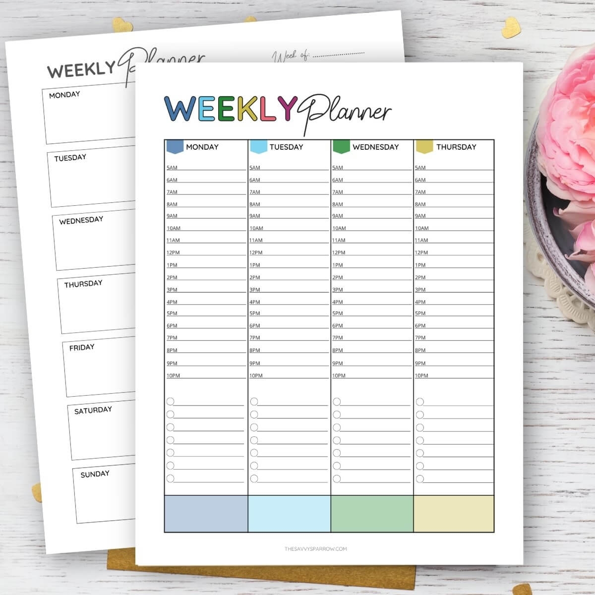 Free Printable Weekly Planner Templates To Help You Schedule Your Life - Free Printable Blank Weekly Schedule