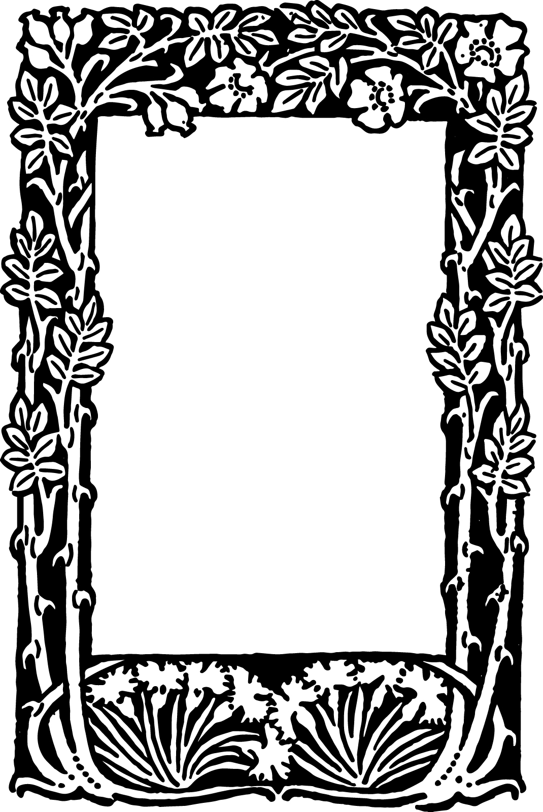 Free Vector Floral Border Frame - Free Printable Borders and Frames