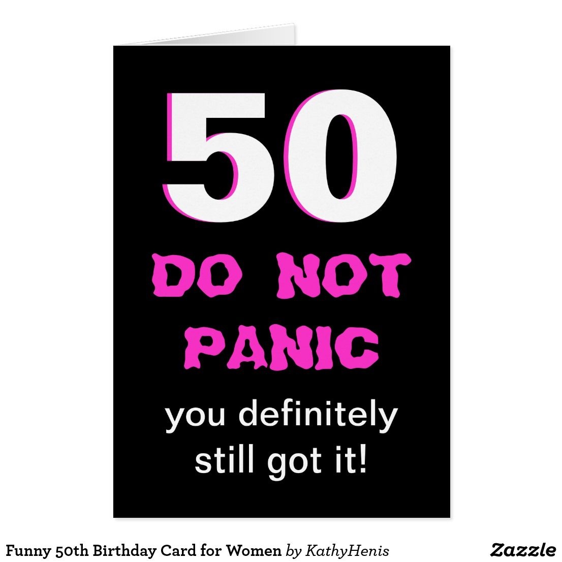 Funny 50th Birthday Card For Women Zazzle 50th Birthday Funny Birthday Cards For Women 50th Birthday Cards - Free Printable 50Th Birthday Cards Funny