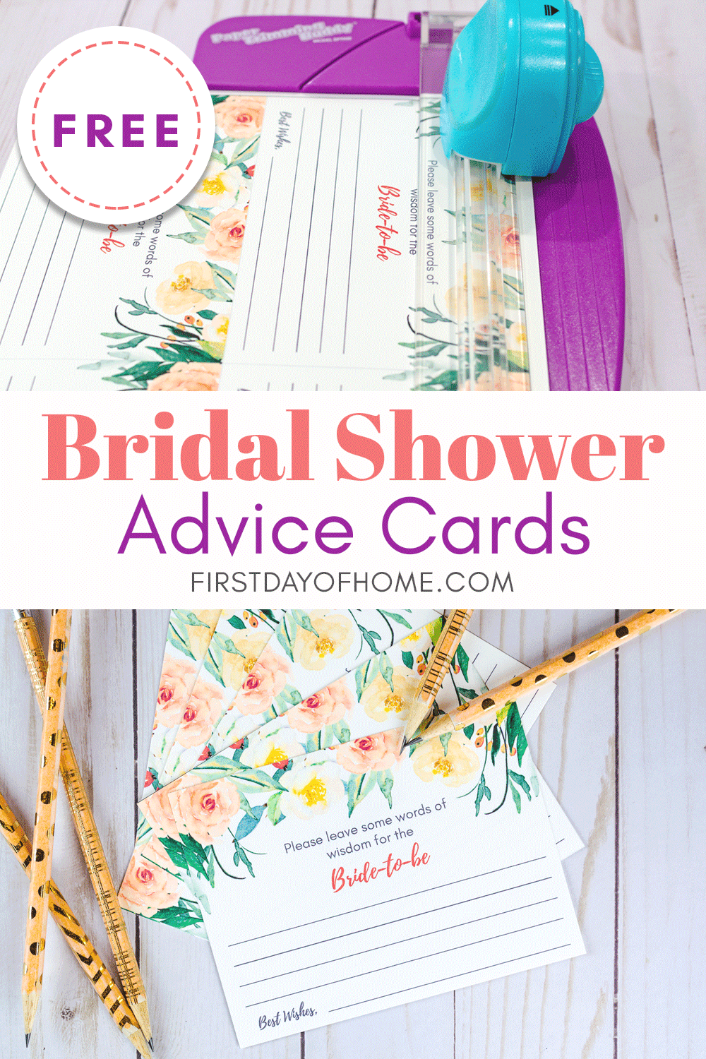 Get DIY Advice Cards For A Wedding Free Download - Free Printable Bridal Shower Advice Cards