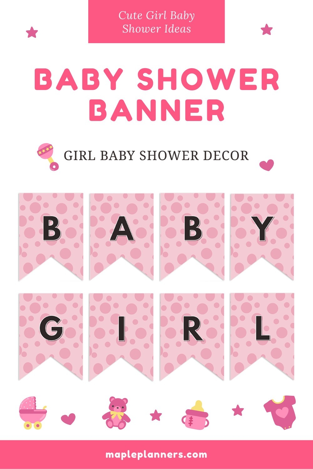 Girl Baby Shower Banner Ideas Baby Shower Decor - Baby Girl Banner Free Printable