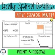 Grade 4 Math Daily Spiral Review For Math Homework Or Math Morning Work February Made By Teachers - Free Printable 4th Grade Morning Work