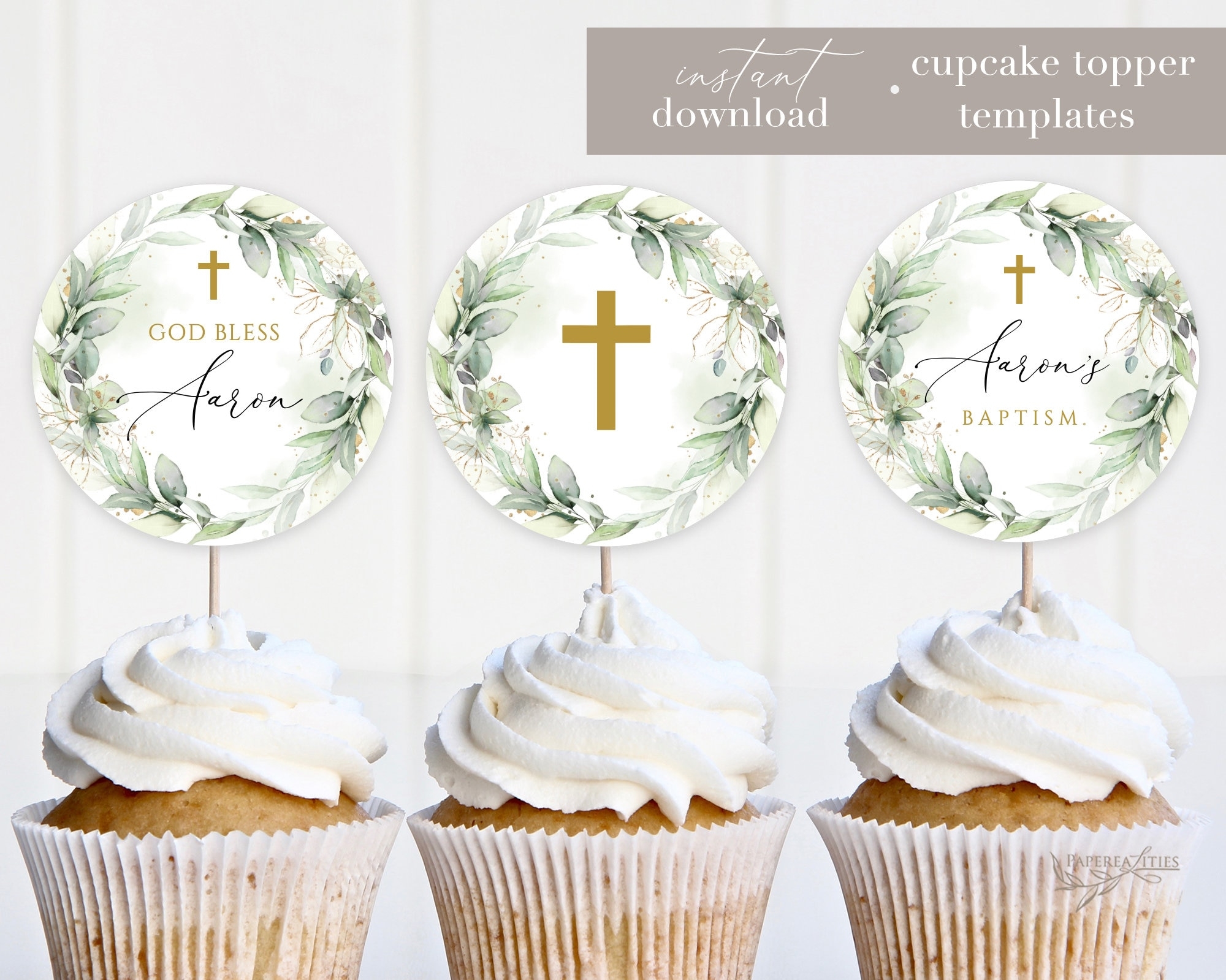 Baptism Cupcake Toppers Printable Free FREE Printable Hub