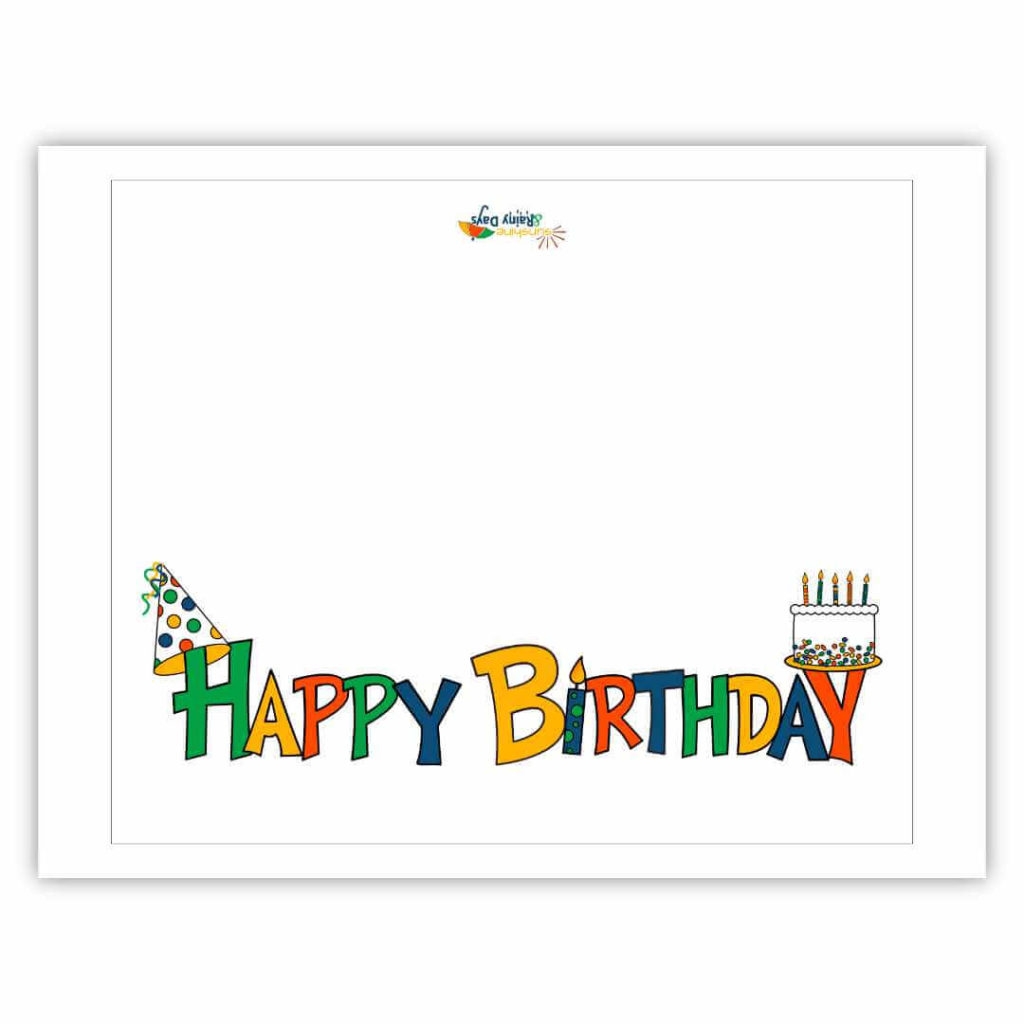 Happy Birthday Card Free Printable Sunshine And Rainy Days - Free Printable Birthday Cards For Kids