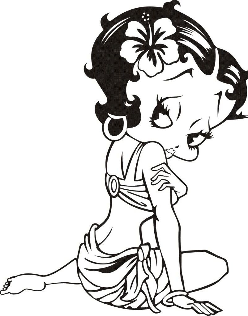 Here In These Betty Boop Theme Coloring Pages The Character Is Presented In Various Stances Sporting Different A Betty Boop Tattoos Betty Boop Art Betty Boop - Free Printable Betty Boop