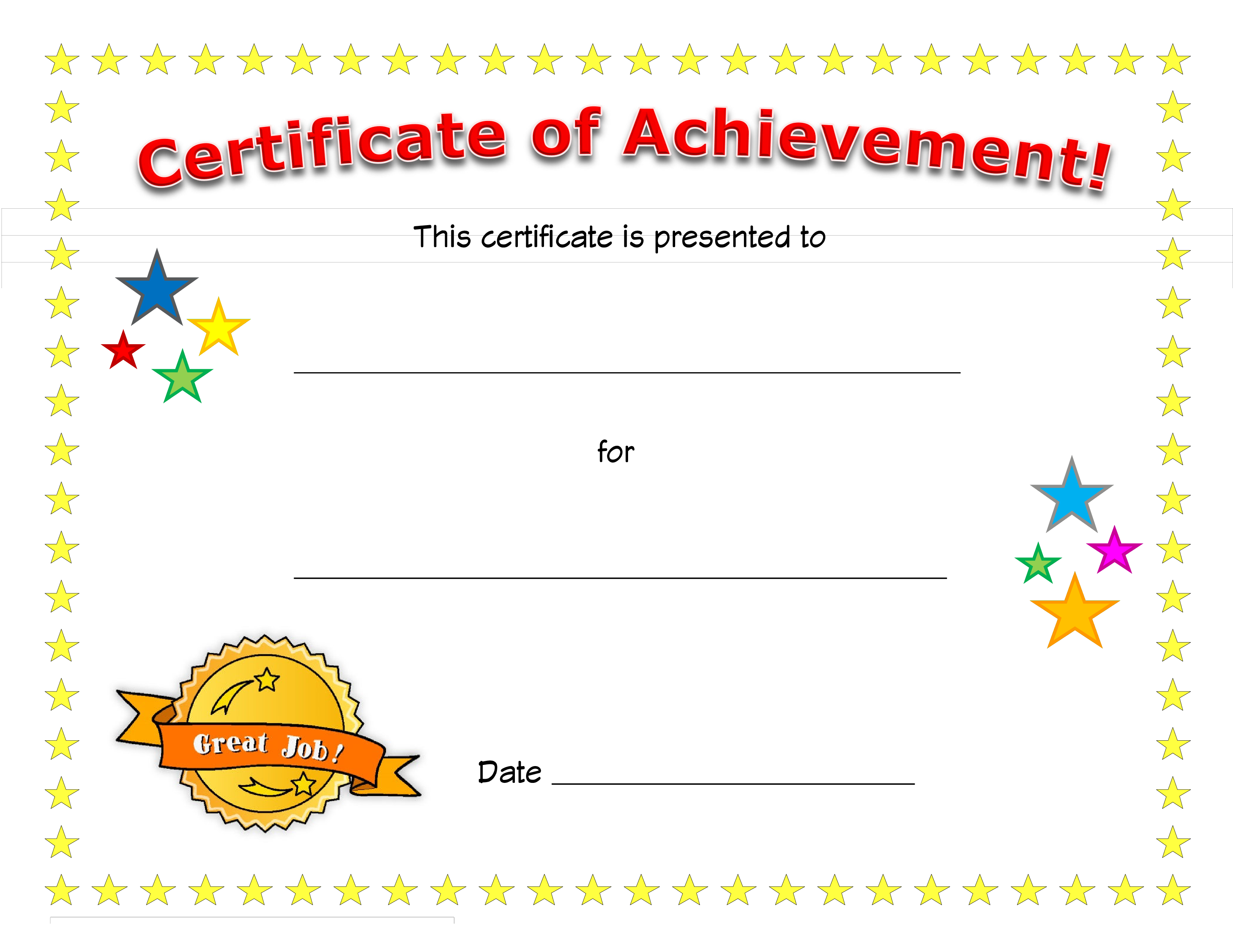 How To Create A Certificate Of Achievement Download This Blank Certi Certificate Of Achievement Template Free Certificate Templates Certificate Of Achievement - Free Printable Certificates of Accomplishment