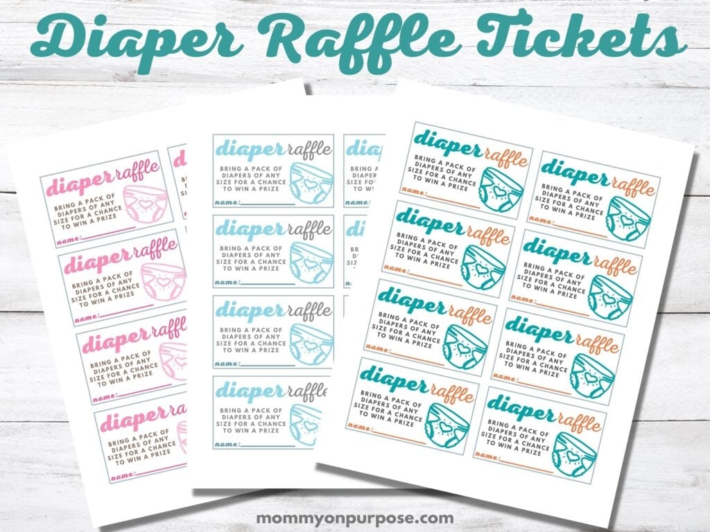 How To Do A Diaper Raffle With Free Printable Diaper Raffle Tickets - Diaper Raffle Template Free Printable