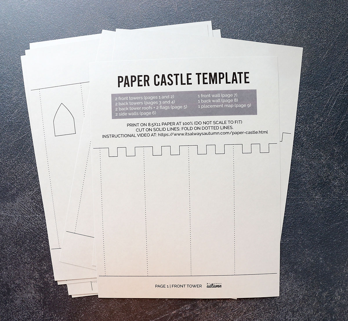 How To Make A Paper Or Cardboard Castle It s Always Autumn - Free Printable Castle Templates