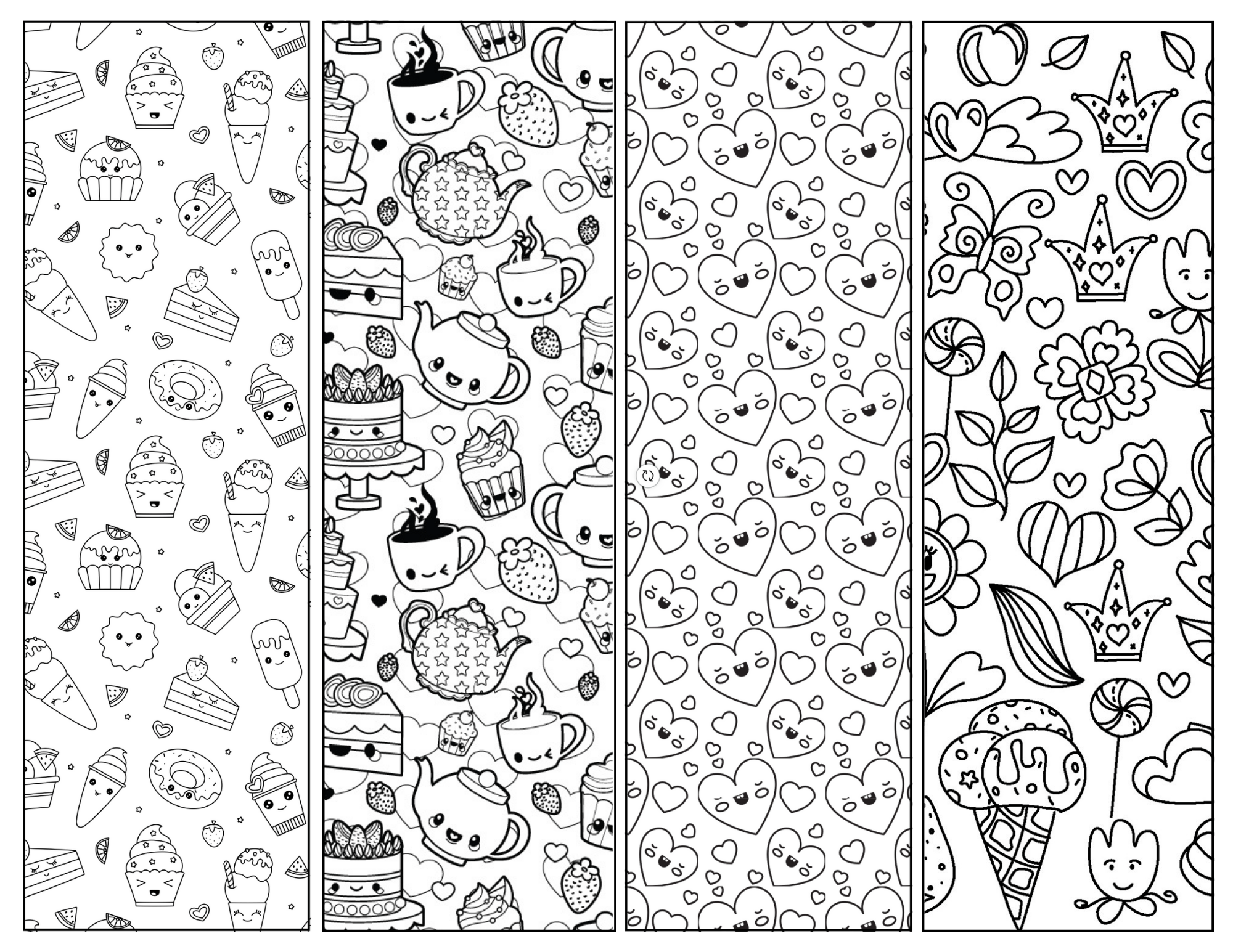 Kawaii Bookmarks To Print And Make With Paper Skip To My Lou - Free Printable Bookmarks To Color