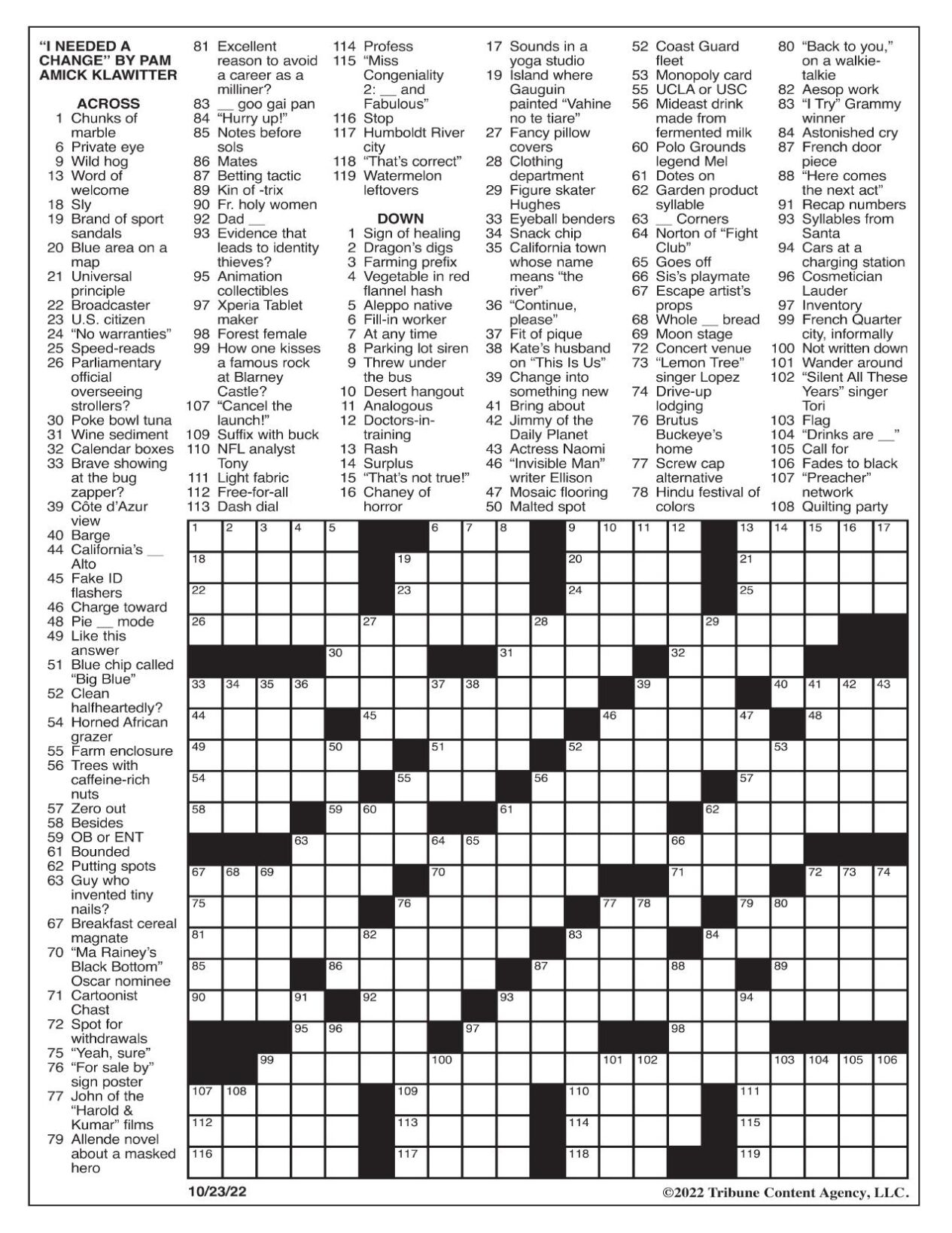LA Times Crossword 10 Oct 23 Tuesday Chess Plays Crossword Thirstymag - Free La Times Crossword Printable