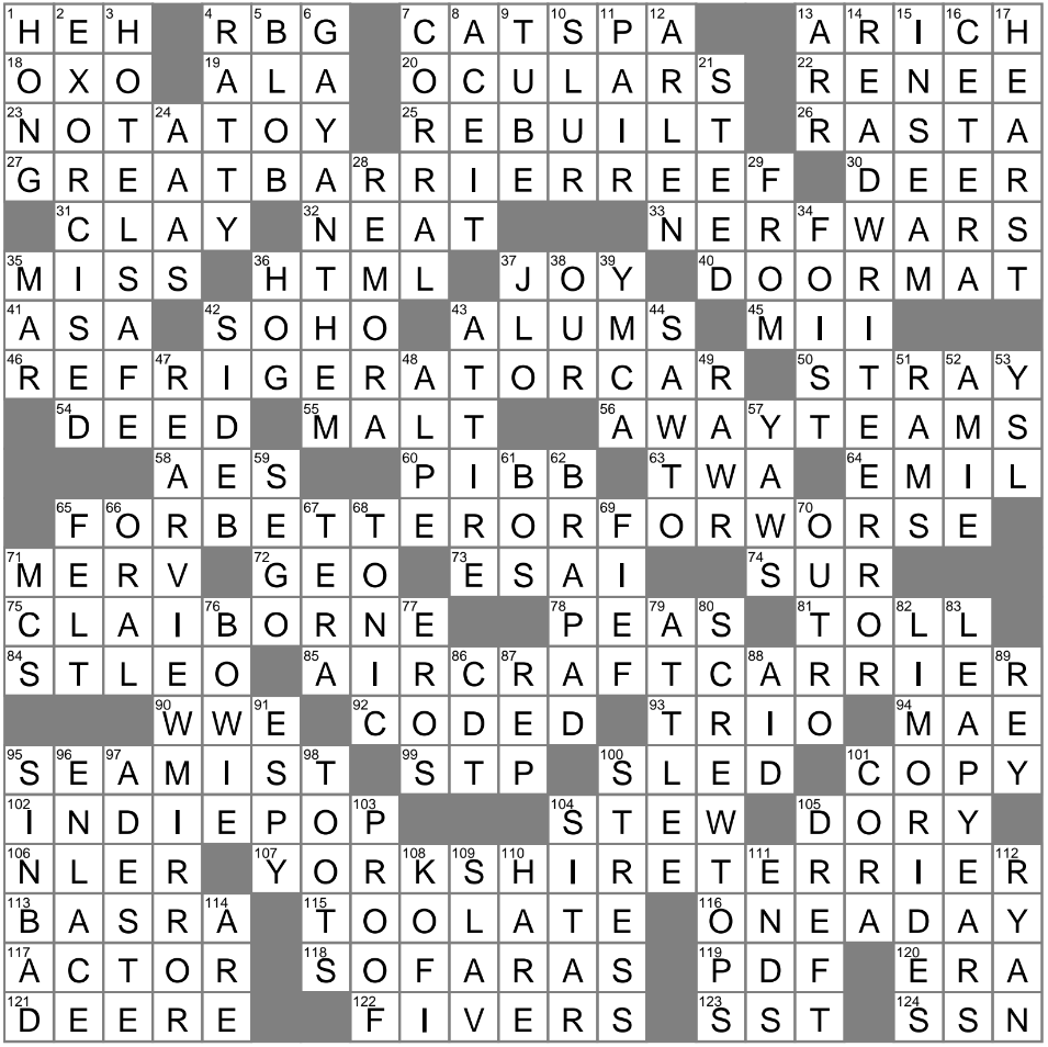 LA Times Crossword 22 Oct 23 Sunday LAXCrossword - Free La Times Crossword Printable